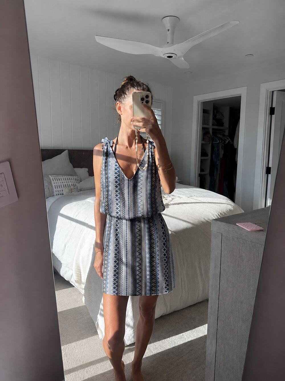 Becca Swim patterned cover up dress
